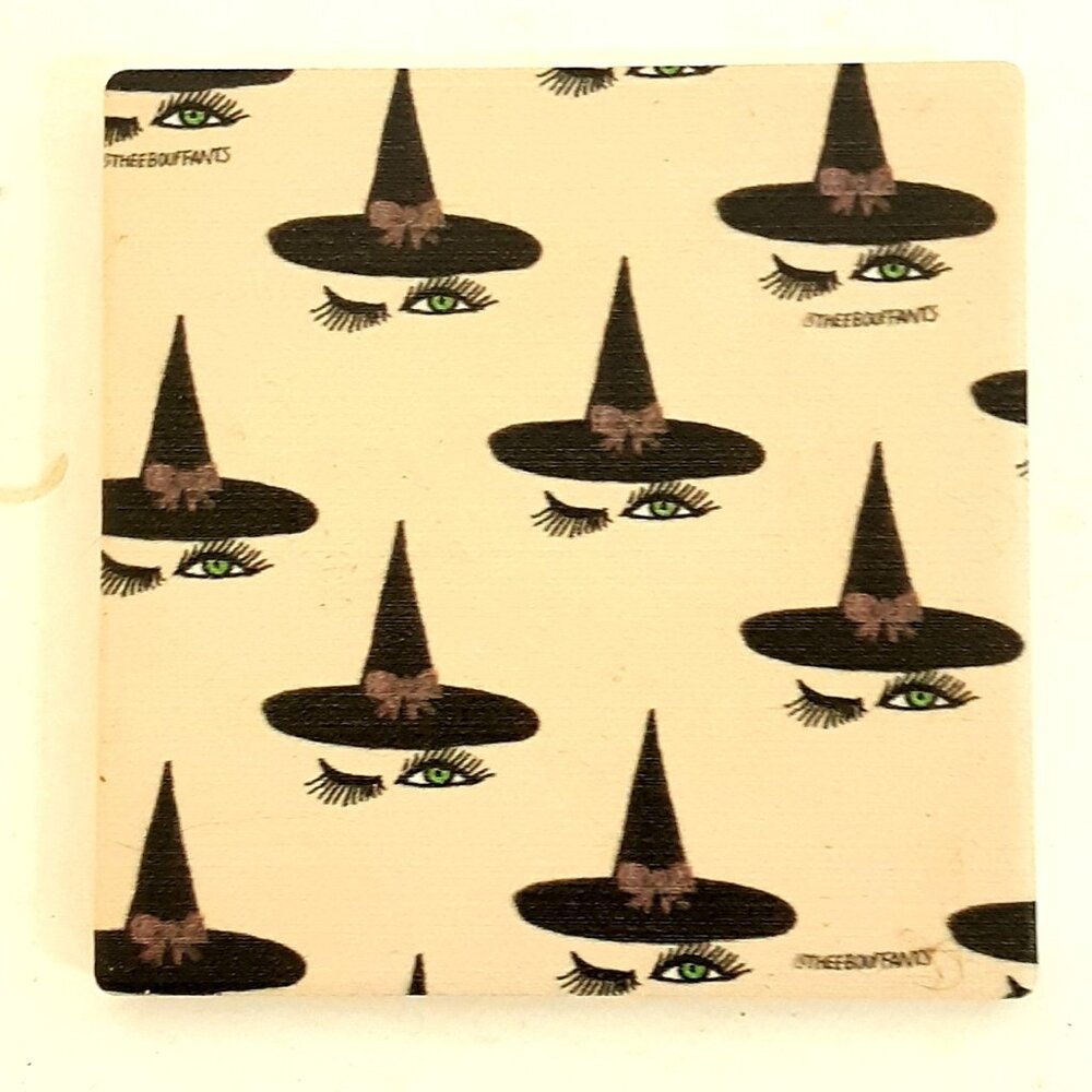 Witchy Eyes Coasters Set Of 4 - Halloween Decor - Cork Backing - 4"x4"